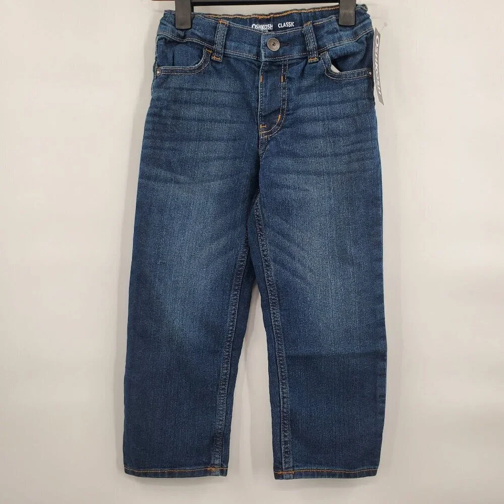 OshKosh Bgosh Classic Soft Jeans Denim Pants Toddler Boys Size 4T NWT